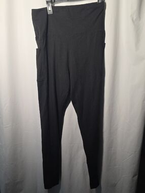 3pk High-Waist Black Stretch Leggings with Side Pockets